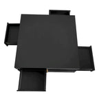 31.5" High Gloss Coffee Table with 4 Drawers - Particle Board, UV Veneer, 180lbs Capacity, Black/White Options