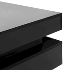 31.5" High Gloss Coffee Table with 4 Drawers - Particle Board, UV Veneer, 180lbs Capacity, Black/White Options