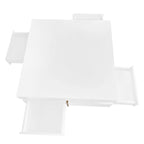 31.5" High Gloss Coffee Table with 4 Drawers - Particle Board, 180lbs Capacity, 2-Tier, Modern Style