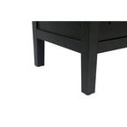 59.8" 4-Door Storage Cabinet Sideboard - MDF, Adjustable Shelf, Black Finish, American Style, Dining/Hallway