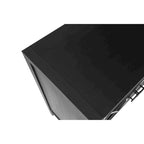 59.8" 4-Door Storage Cabinet Sideboard - MDF, Adjustable Shelf, Black Finish, American Style, Dining/Hallway