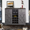 47" Wine Bar Cabinet - Holds 9 Bottles, Stemware Racks, 2 Drawers, 2 Doors, Modern Contemporary Style