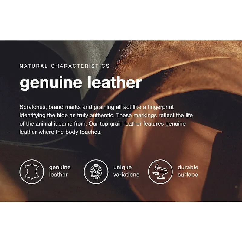 Caramel Oversized Accent Chair with Nailhead Trim - Genuine Leather, Roll Arms, 54W x 40D x 40H - Transitional Living Room Furniture