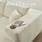 105.5" Velvet Sectional Chaise Sofa - 2-Piece Modular with Pocket Springs - High-Density Foam Upholstered Couch with Pillows