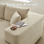 105.5" Velvet Sectional Chaise Sofa - 2-Piece Modular with Pocket Springs - High-Density Foam Upholstered Couch with Pillows