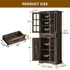 Tall Kitchen Pantry Storage Cabinet - Drawer, Upper & Lower Cabinets, Adjustable Shelf, Engineered Wood, 2 Colors