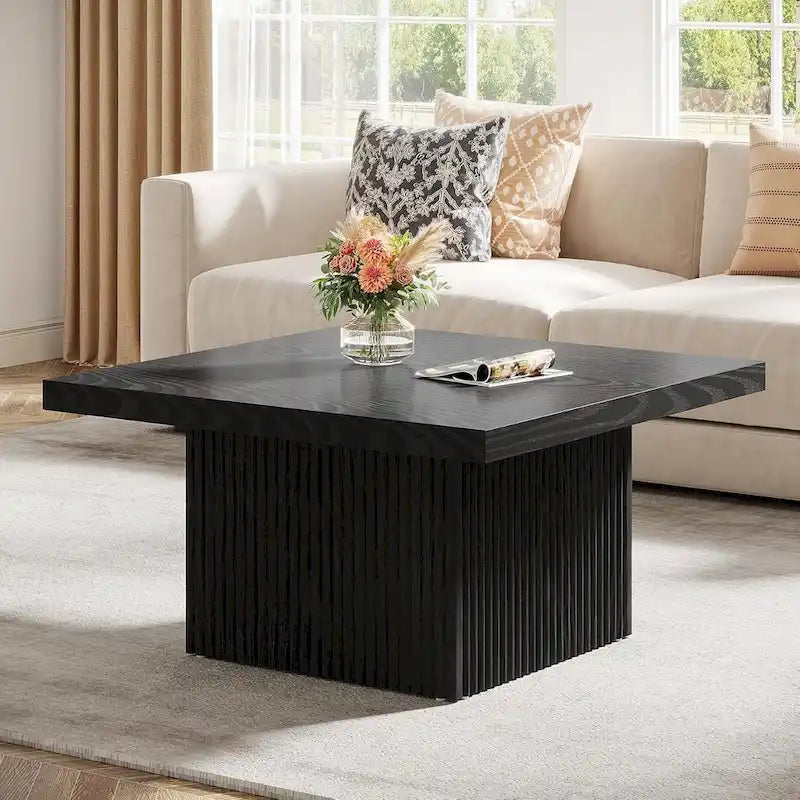 31.5 Inches Square Coffee Table for Living Room Mid-Century Modern Cocktail Table