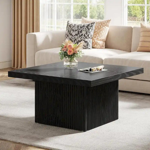 31.5 Inches Square Coffee Table for Living Room Mid-Century Modern Cocktail Table