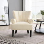 Modern Fabric Accent Chair with High-Density Foam Padding - Comfortable Armchair for Living Room, Bedroom, Office