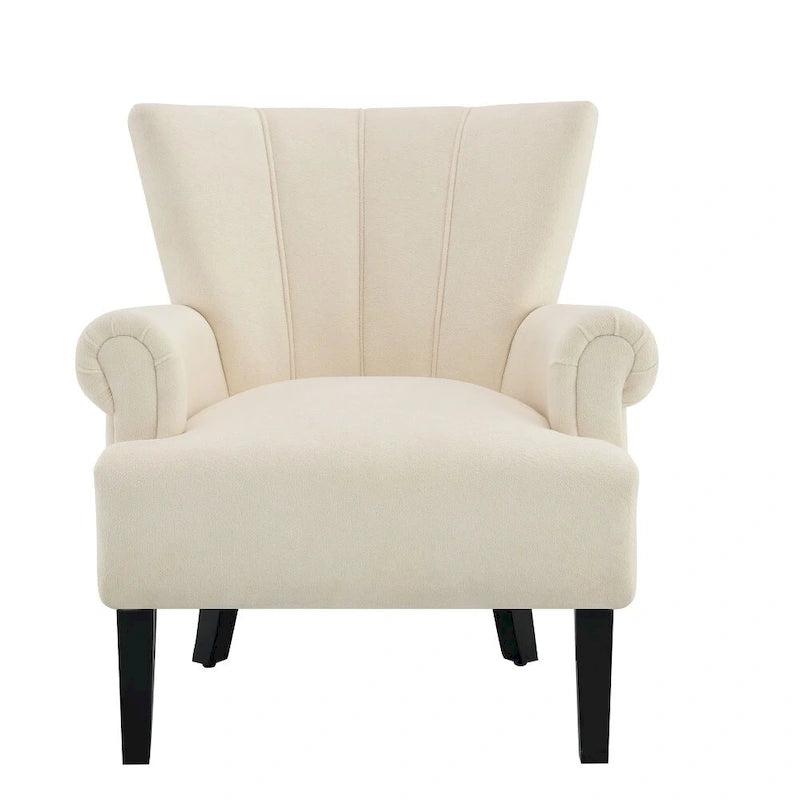 Modern Fabric Accent Chair with High-Density Foam Padding - Comfortable Armchair for Living Room, Bedroom, Office
