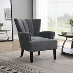 Modern Fabric Accent Chair with High-Density Foam Padding - Comfortable Armchair for Living Room, Bedroom, Office