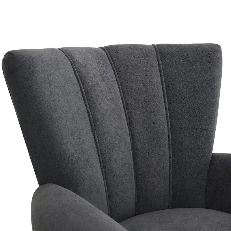 Modern Fabric Accent Chair with High-Density Foam Padding - Comfortable Armchair for Living Room, Bedroom, Office