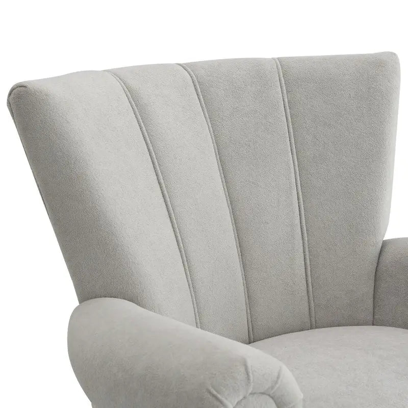 Modern Fabric Accent Chair with High-Density Foam Padding - Comfortable Armchair for Living Room, Bedroom, Office