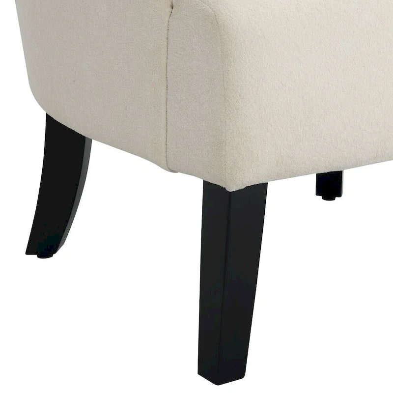 Modern Fabric Accent Chair with High-Density Foam Padding - Comfortable Armchair for Living Room, Bedroom, Office